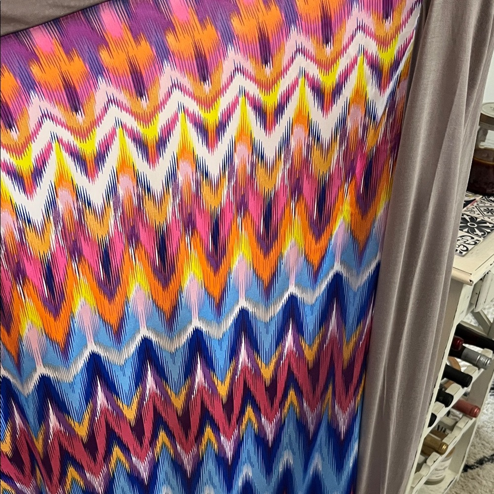 Multicolor Zigzag Patterned Cardigan - Picture 7 of 10